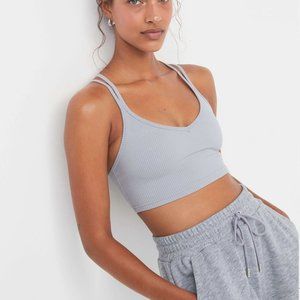 NWT For Love & Lemons Grey Cropped Tank